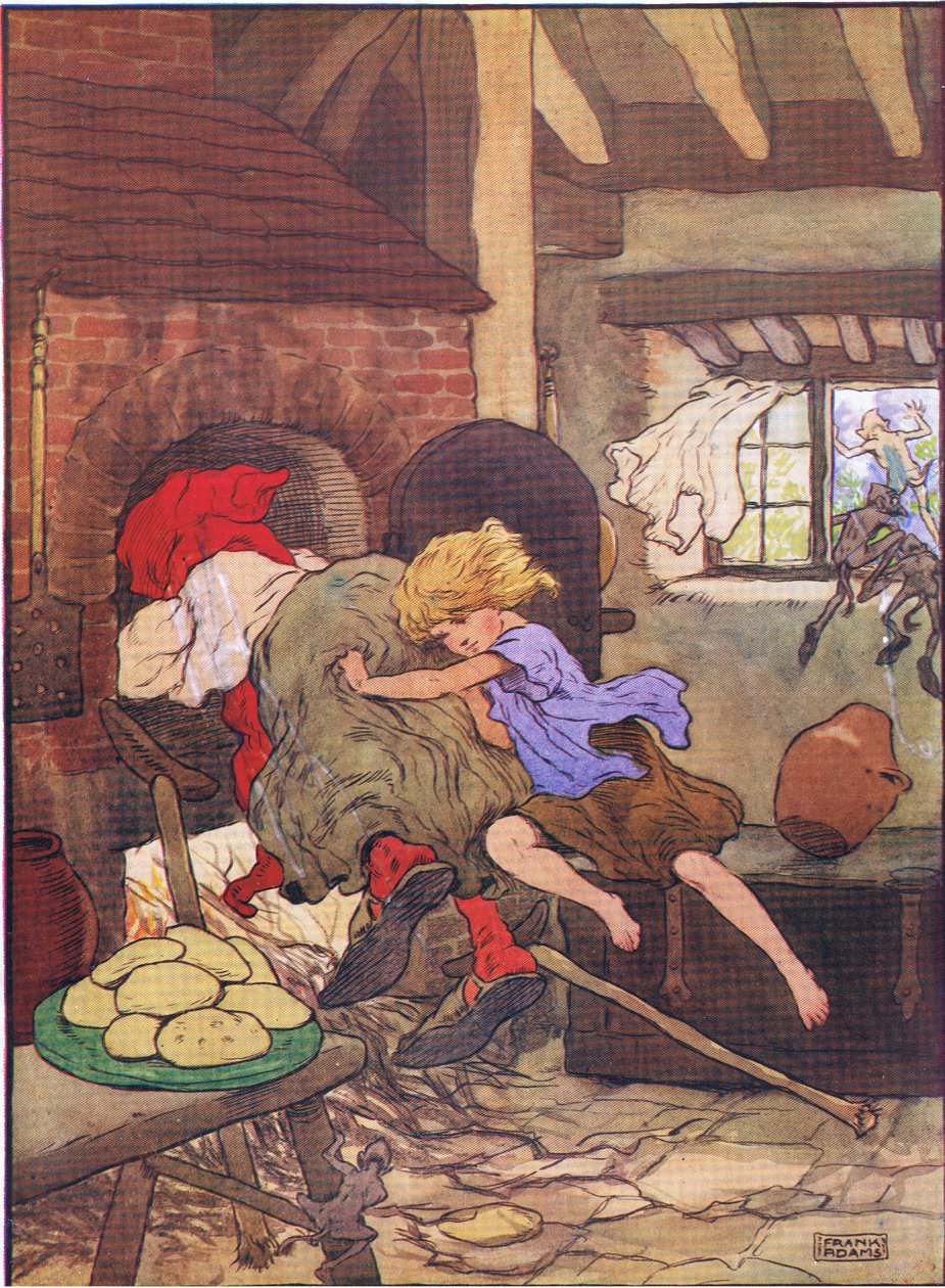 Gretel很快将她推入烤箱，由Blackie＆Son Limited出版的Hansel和Gretel，c.1940 作者 弗兰克·亚当斯