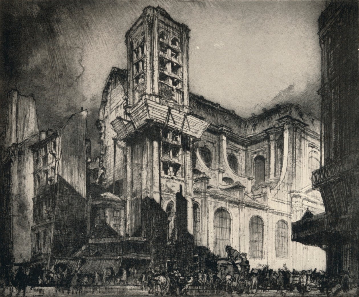 圣尼古拉-杜-夏尔东内教堂》，1915年 作者 弗兰克·布朗温