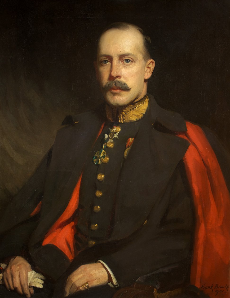 弗雷德里克·邓达斯·哈福德 (Frederic Dundas Harford) 的肖像 作者 弗兰克·布鲁克斯