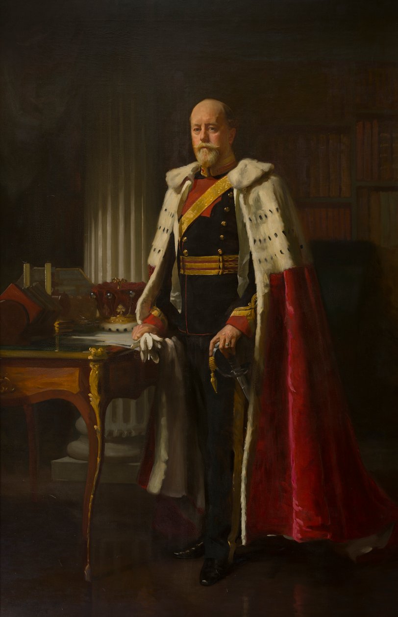 第四代布拉德福德伯爵乔治·塞西尔·奥兰多的肖像（1845-1915 年），c.1865-1915 年（布面油画） 作者 弗兰克·布鲁克斯