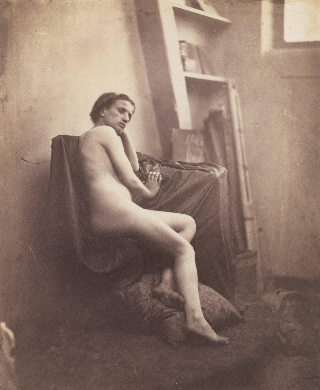 [工作室里的女性裸体]，1856年至1959年。 作者 弗兰克·肖瓦塞涅