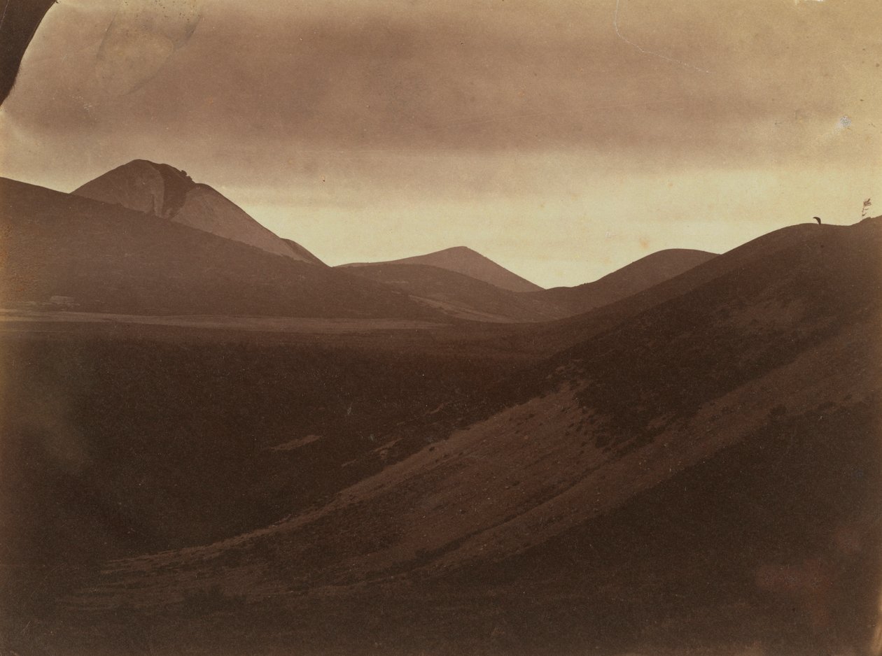 有山的黑暗风景，约1857年。 作者 弗兰克·肖瓦塞涅