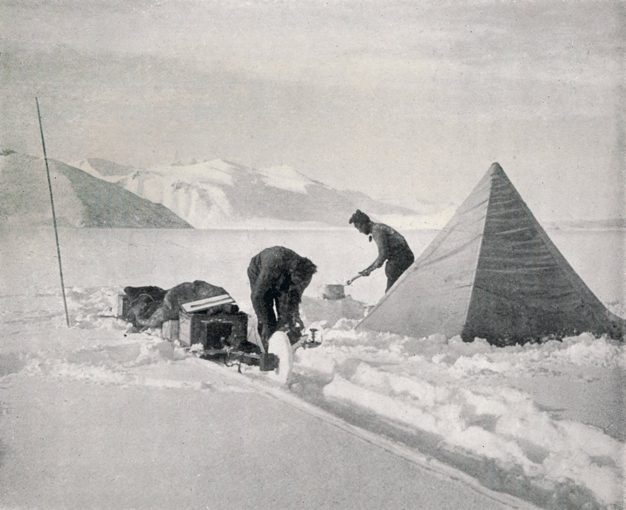 1913年11月，1913年12月，在新的降雪点令人失望的大雪橇比赛中 作者 弗兰克·德本汉