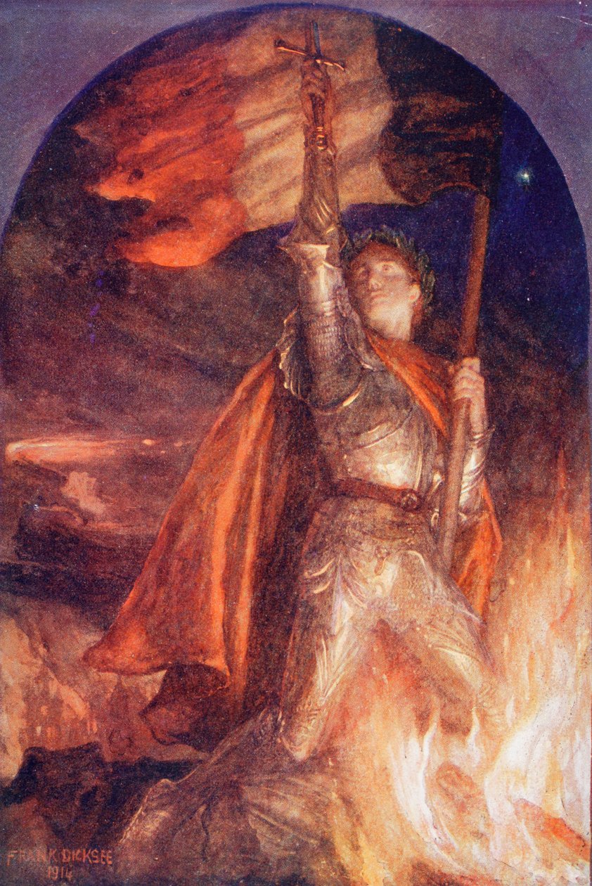 Resurgam 或 I Shall Rise Again，根据弗兰克-迪克西的画作改编，选自《阿尔伯特国王的书》，1915 年出版。1915 作者 弗兰克·迪克塞