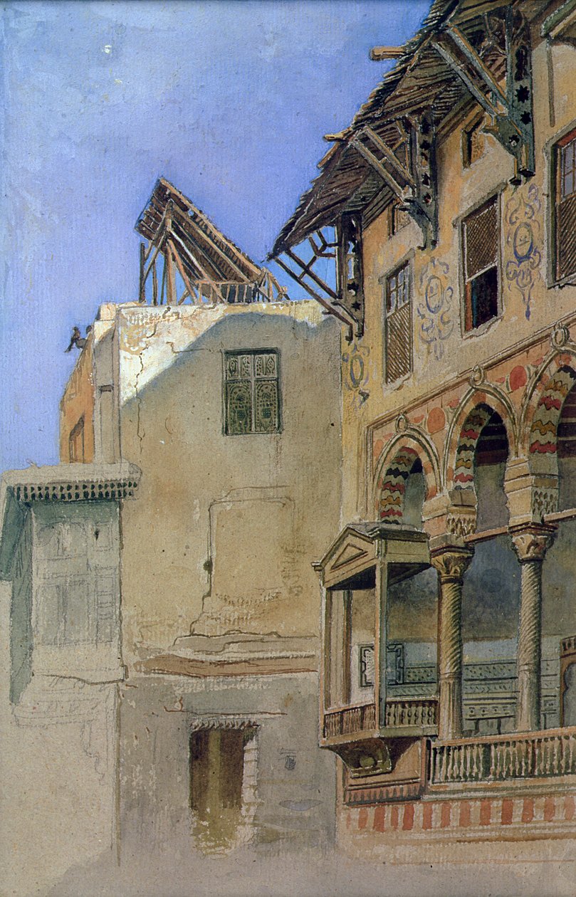 房子的Memlook Radnau Bey，开罗，1870年 作者 弗兰克·狄龙