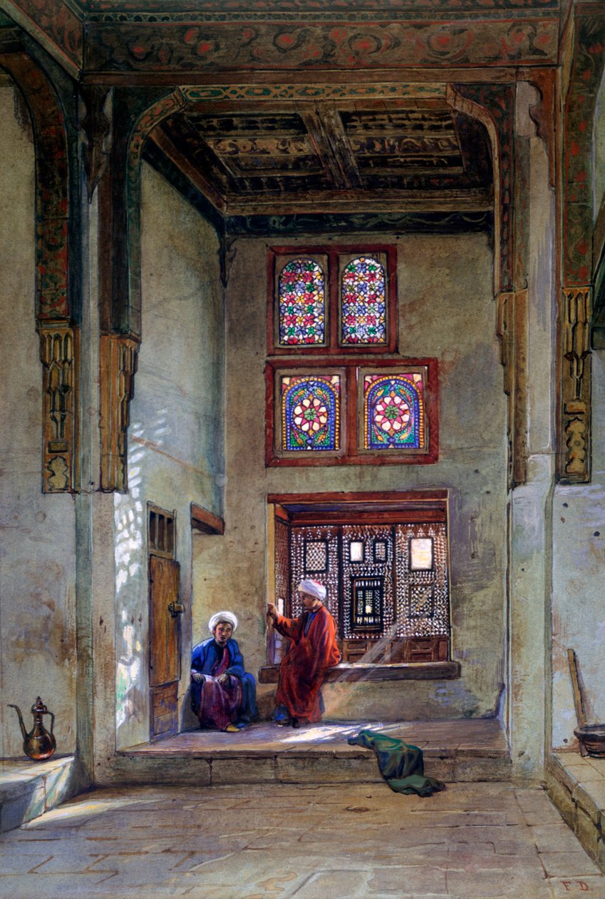 开罗Memlook Radnau Beys House接待室，1873年 作者 弗兰克·狄龙