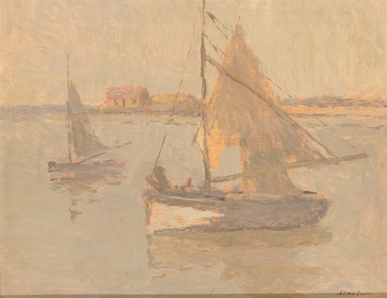 Honfleur Fishing Boats no.1, n.d. 作者 弗兰克·埃德温·斯科特