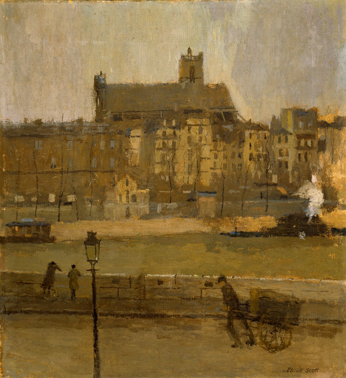 Quai de la Seine, Eglise St. Gervais, n.d. 作者 弗兰克·埃德温·斯科特