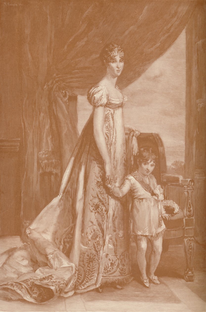 欧仁妮-霍滕斯-德-博阿尔奈--路易-波拿巴的妻子，荷兰女王》，1807年，1896年 作者 弗兰克法语