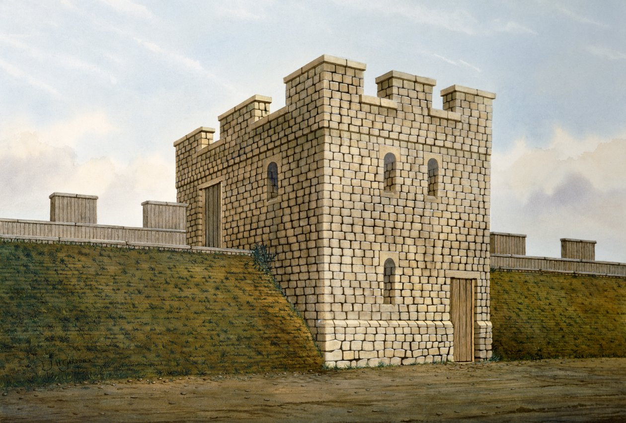 哈德良长城：班克斯东炮台，约2世纪，约1990-2010年 作者 弗兰克·加德纳