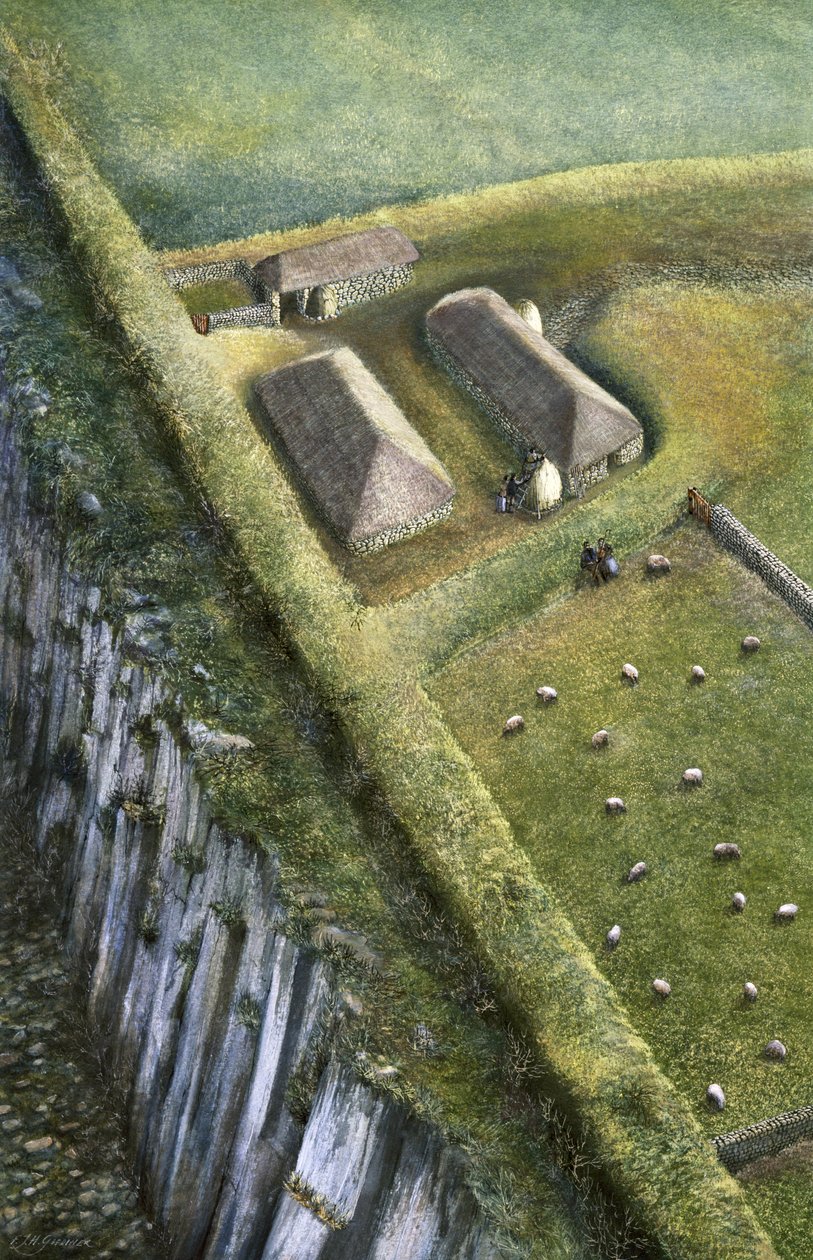 哈德良长城：Sewingshields Wall, c2nd century, c1990-2010 作者 弗兰克·加德纳
