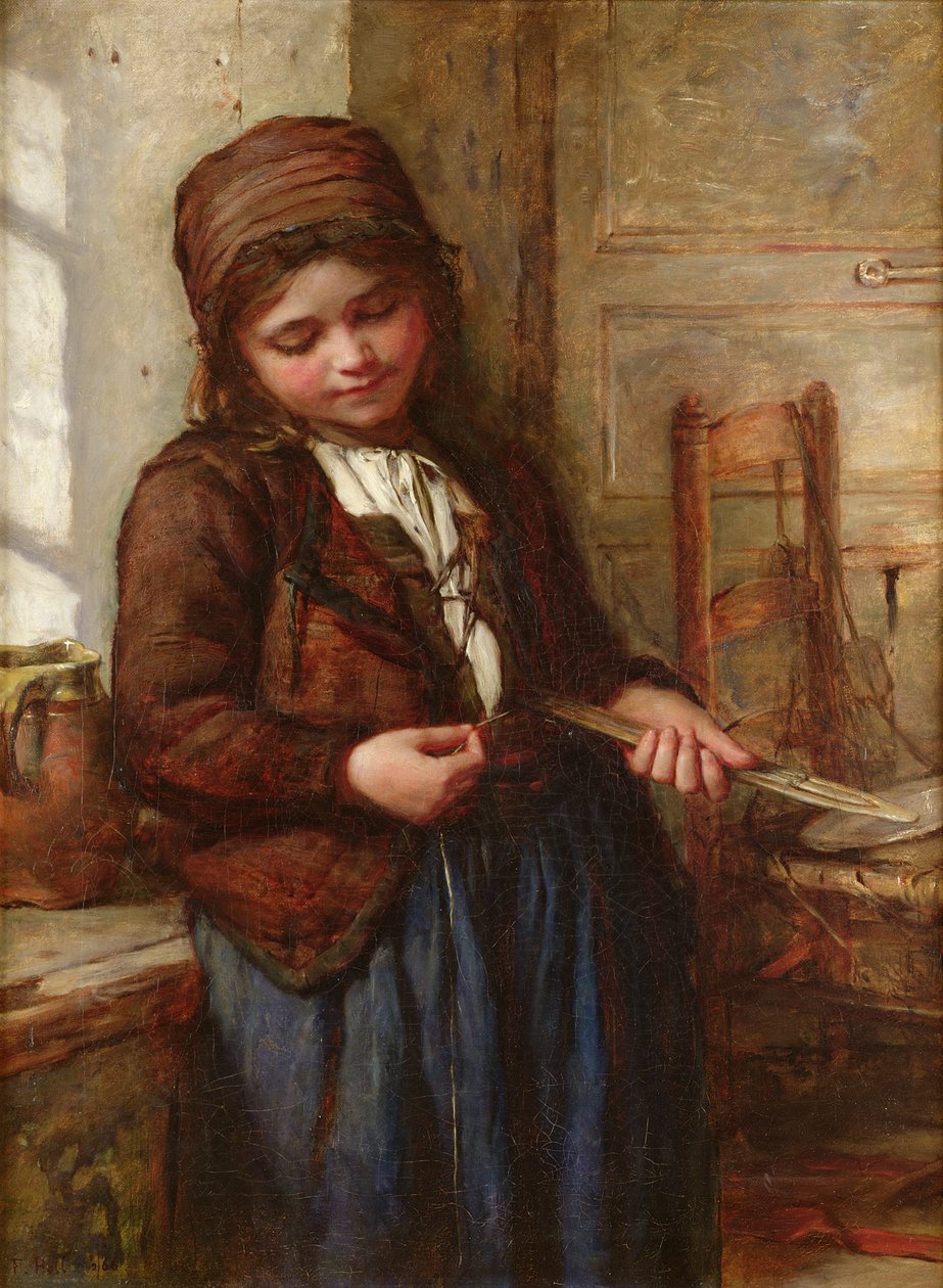 布洛涅鱼女孩，1866年 作者 弗兰克·霍尔