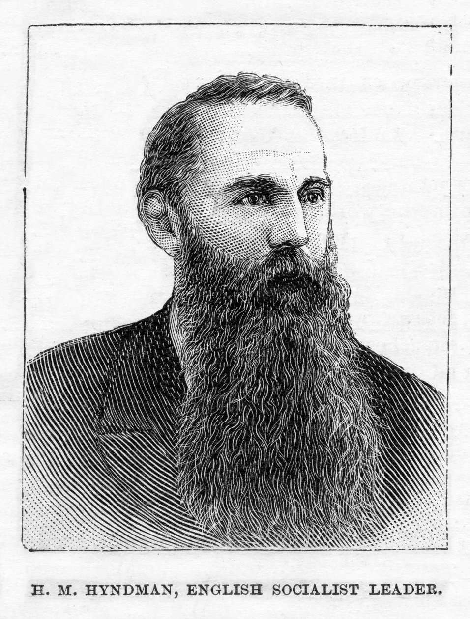 英国第一个社会党政党的创始人HM Hyndman，1886年“弗兰克莱斯利的流行月刊”的插图 作者 弗兰克·莱斯利