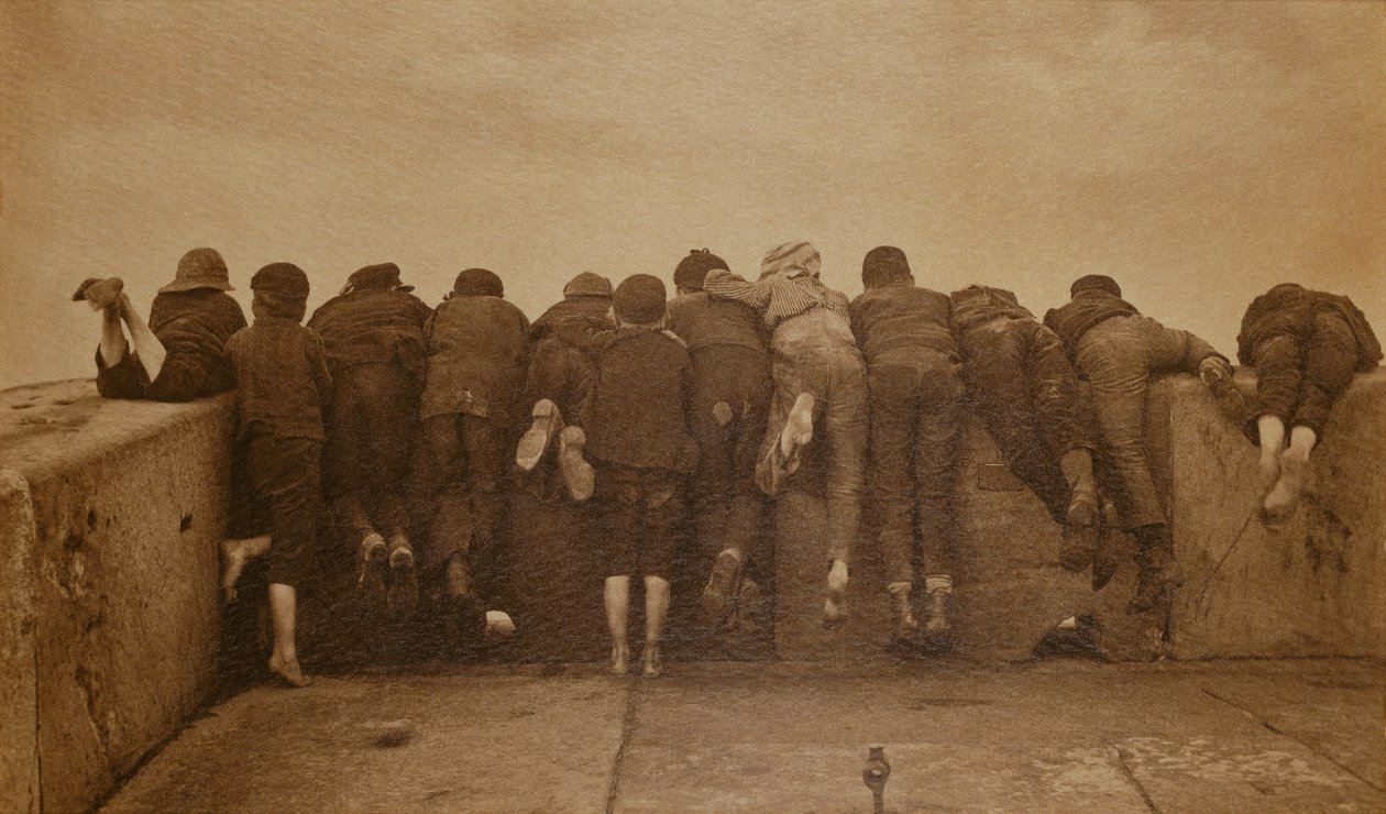 兴奋，约1889年（棕褐色照片）。 作者 弗兰克·梅多·萨克利夫