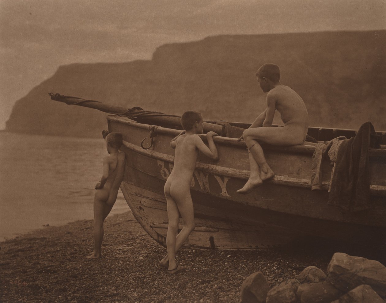 In Puris Naturalibus 在自然状态下，1880年代。 作者 弗兰克·梅多·萨克利夫