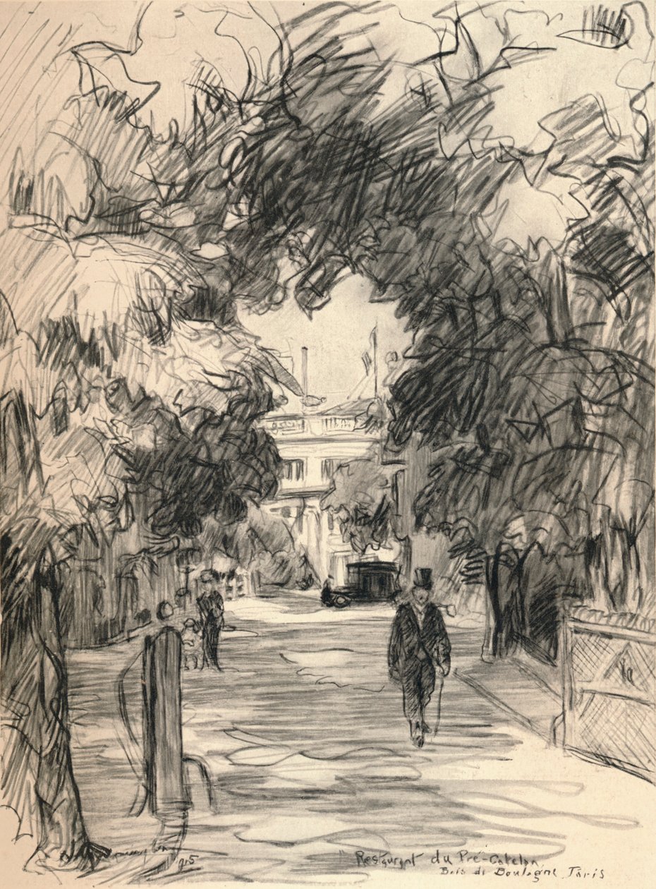 博洛涅河畔布瓦，卡特莱餐厅（Pre-Catela Restaurant），1915年 作者 弗兰克·米尔顿·阿明顿