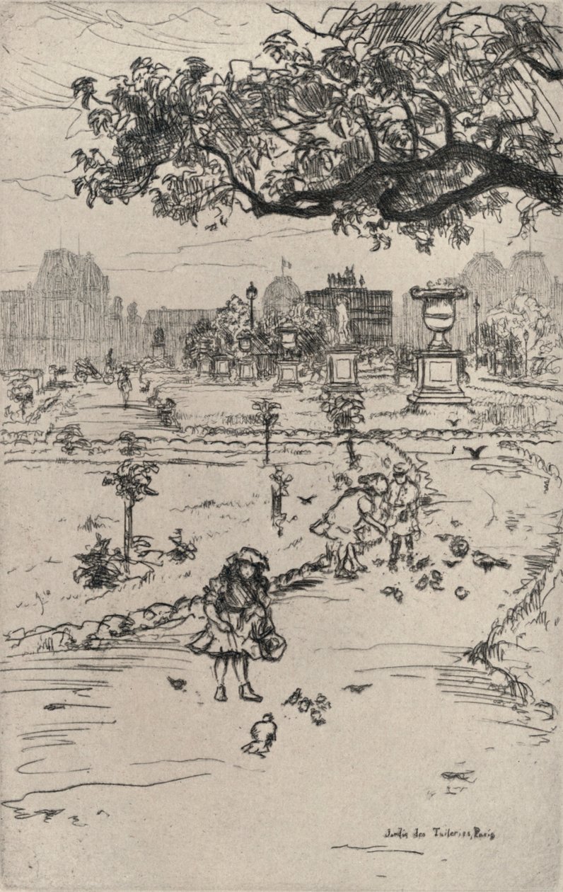 杜乐丽花园，1915年 作者 弗兰克·米尔顿·阿明顿