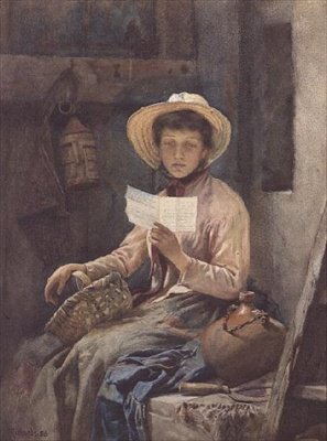 情书，1886年（wc） 作者 弗兰克·理查兹（Frank Richards）
