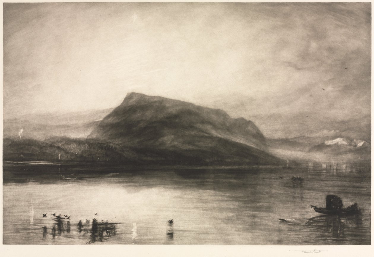 公吨。瑞吉（Rigi）在黎明，1910年。 作者 弗兰克·肖特
