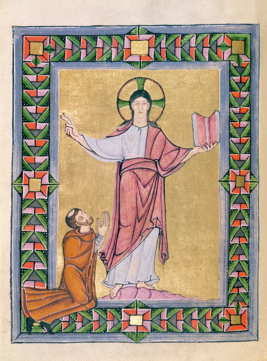 从Echternach Sacramentary致敬基督，c.1030 作者 法兰克派