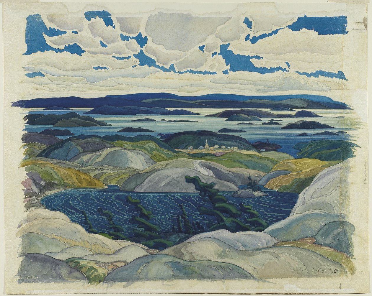 岛屿湾，1930年（纸上写着） 作者 富兰克林卡迈克尔