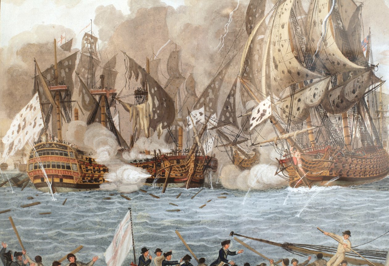 1782年4月12日在瓜德罗普岛附近进行海战（即桑特战役） 作者 弗朗索瓦·艾米·路易·杜莫林