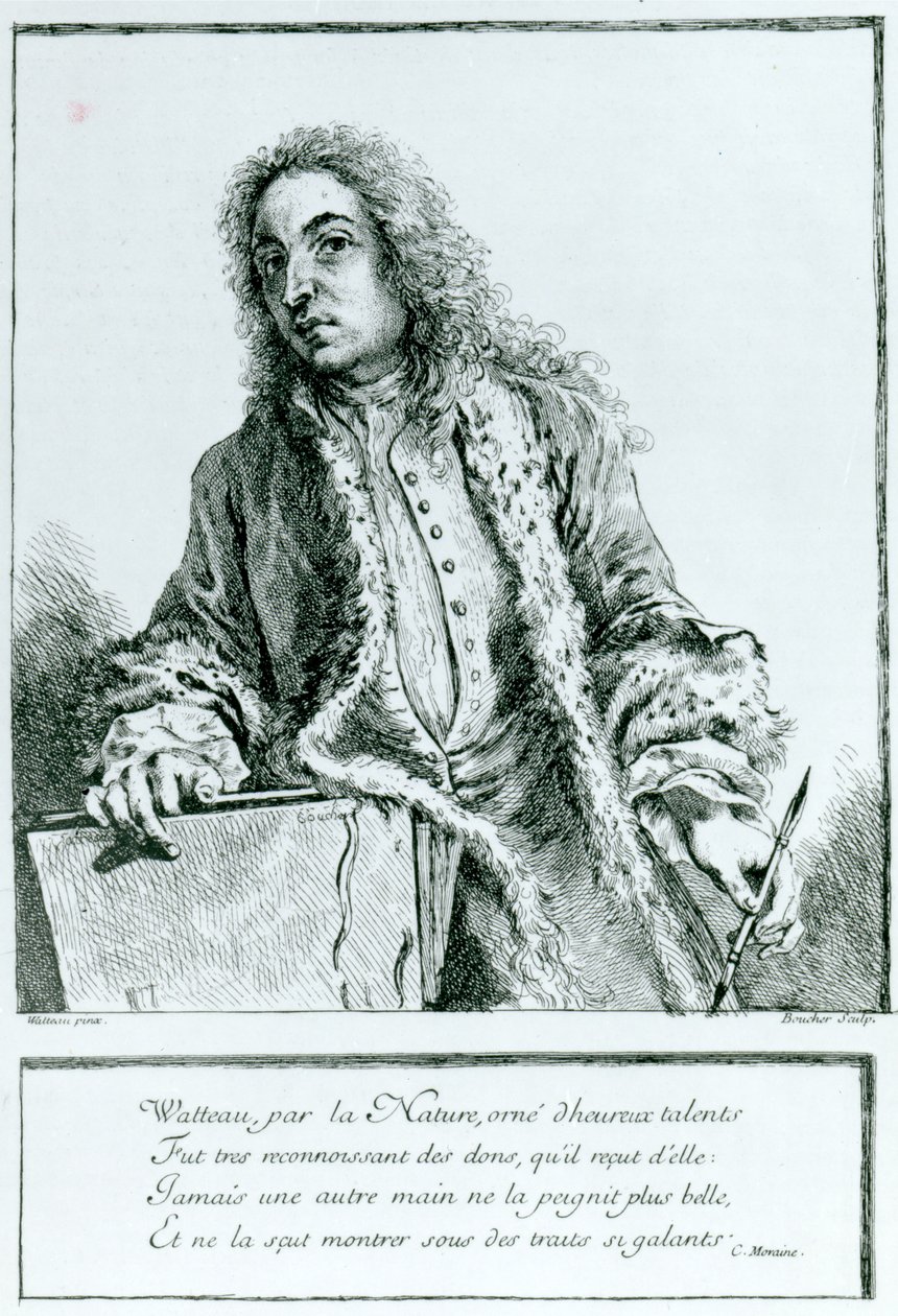 Jean-Antoine Watteau的肖像（1684-1721） 作者 弗朗索瓦·布歇