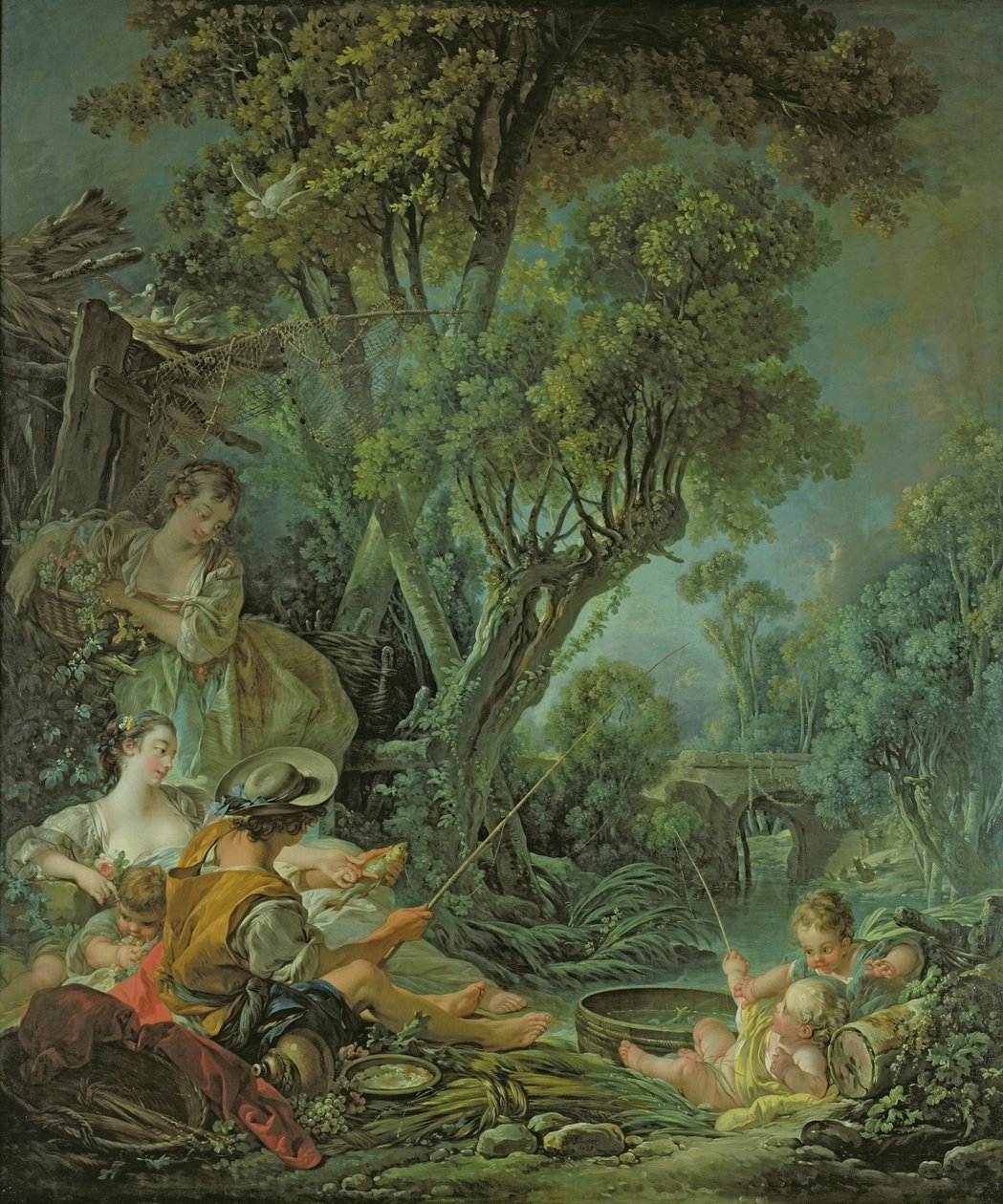 钓鱼者，1759年 作者 弗朗索瓦·布歇