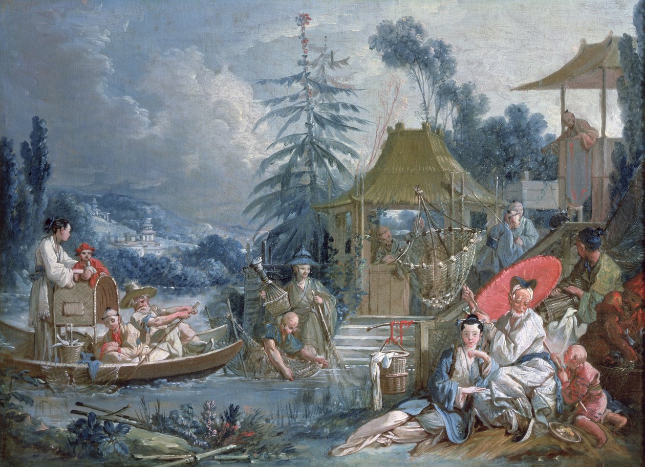 中国渔民，1742年 作者 弗朗索瓦·布歇
