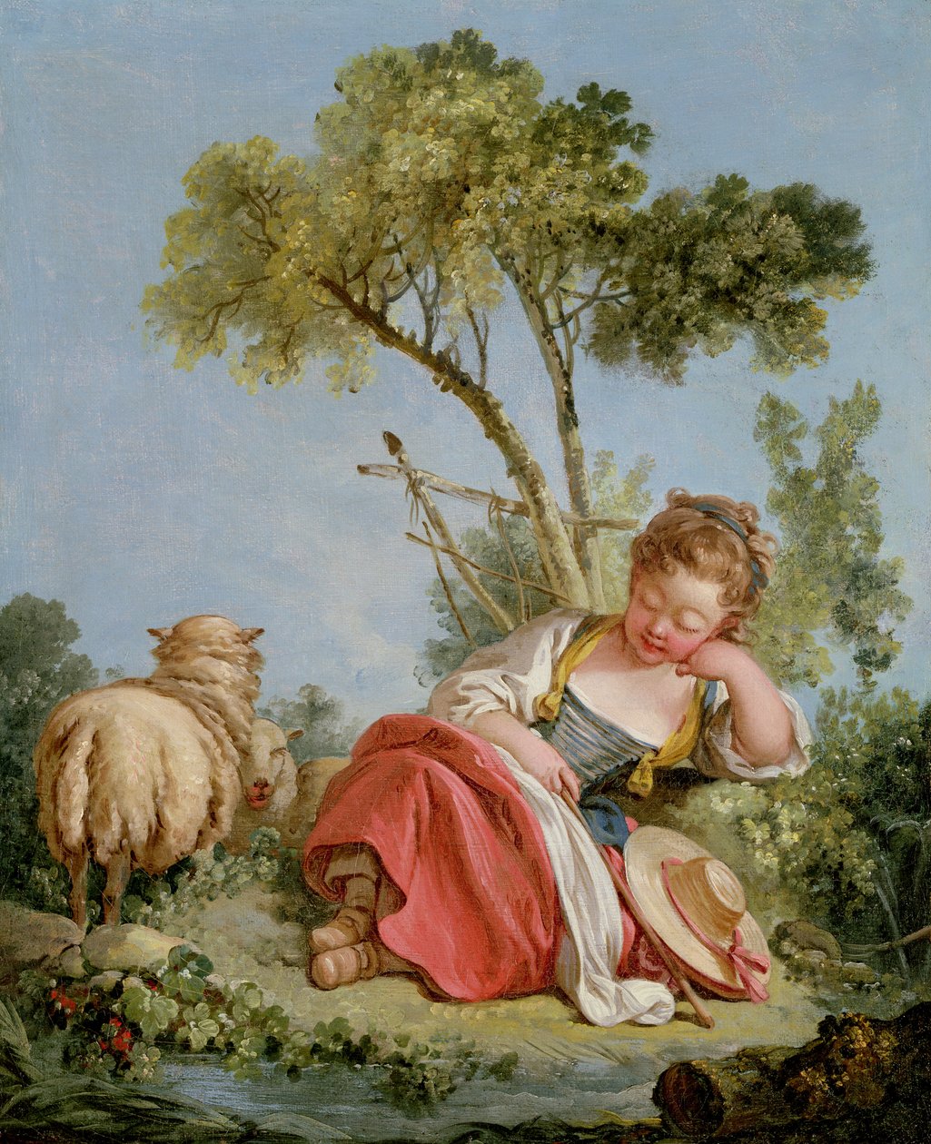 小牧羊女，c.1754（对90662） 作者 弗朗索瓦·布歇