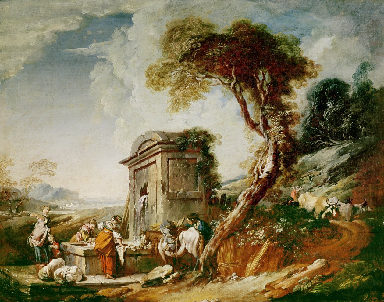 Washerwomen，1730 作者 弗朗索瓦·布歇