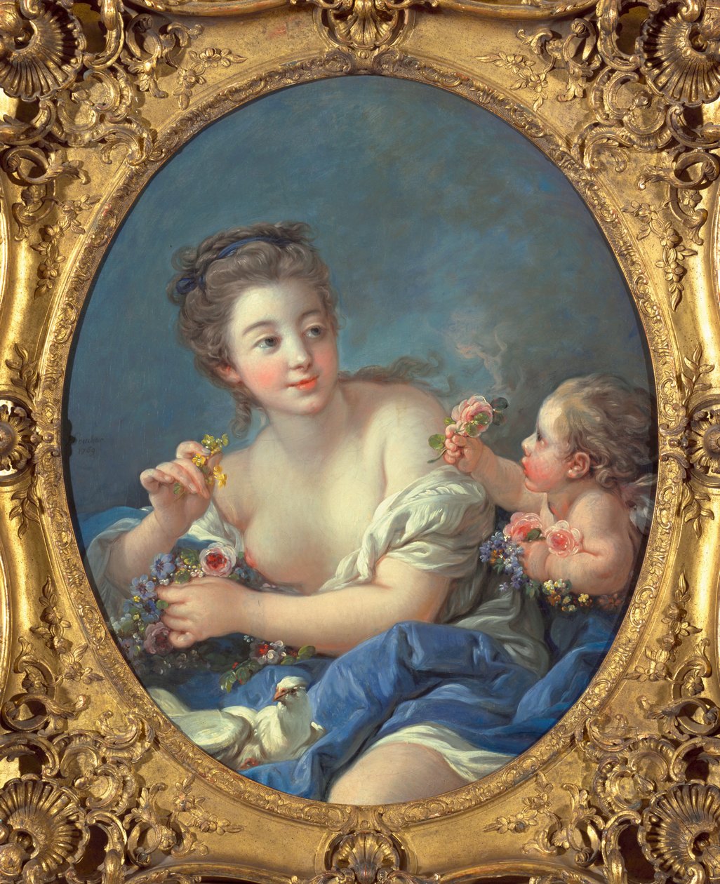 维纳斯和丘比特，1769年 作者 弗朗索瓦·布歇