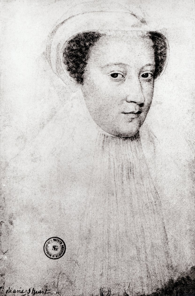 玛丽，苏格兰女王（1542-87）白色哀悼，1560年 作者 弗朗索瓦·克鲁埃