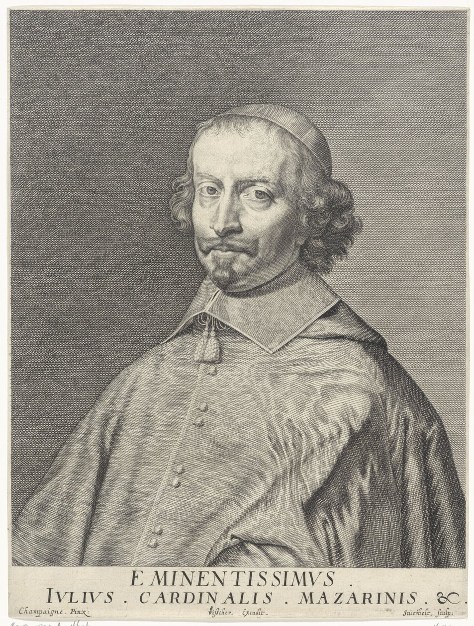 红衣主教Giulio Raimondo Mazarino的肖像（1602-1661） 作者 弗朗索瓦·斯图尔赫特