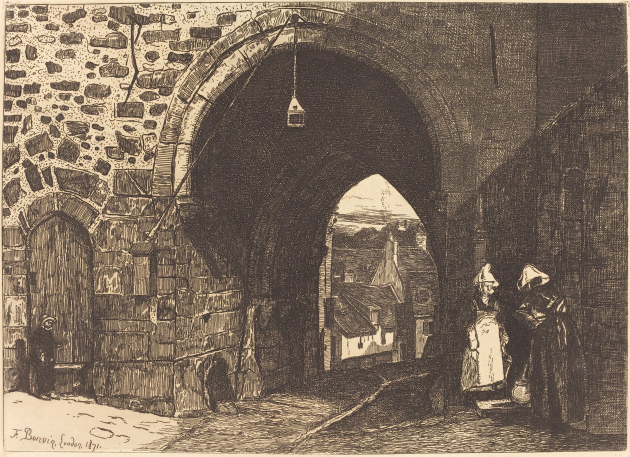 迪南的圣马洛门（La Porte de St Malo）。 作者 弗朗索瓦·邦文