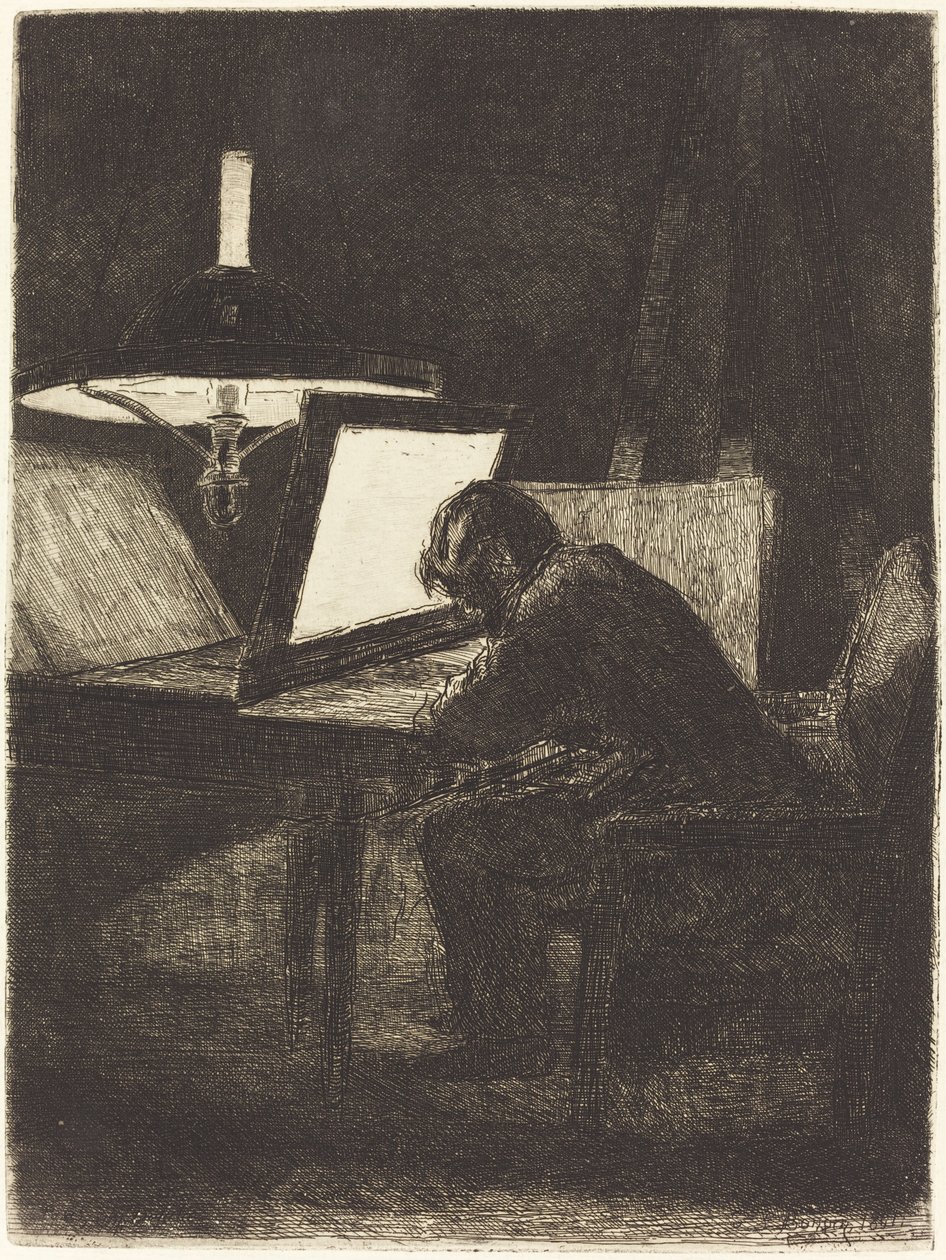版画家(Le Graveur) 作者 弗朗索瓦·邦文
