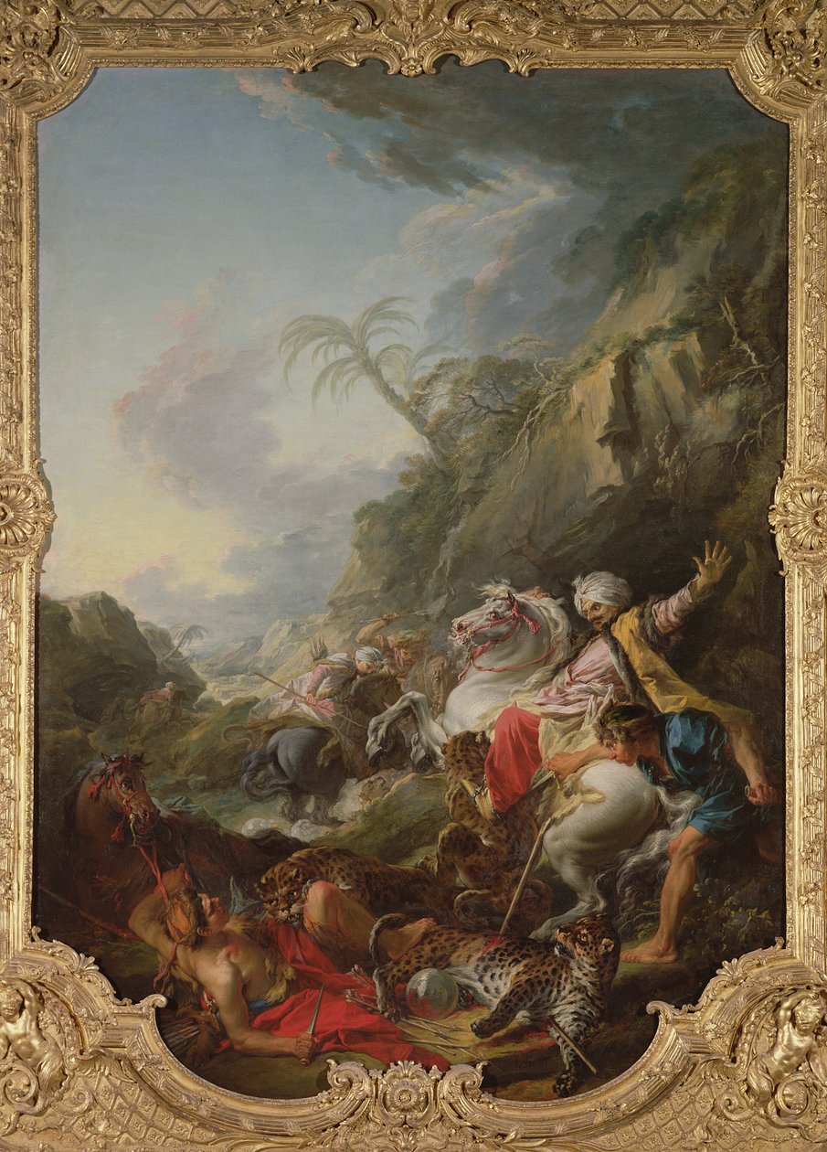 Leopard Hunt，1736 作者 弗朗索瓦·布歇