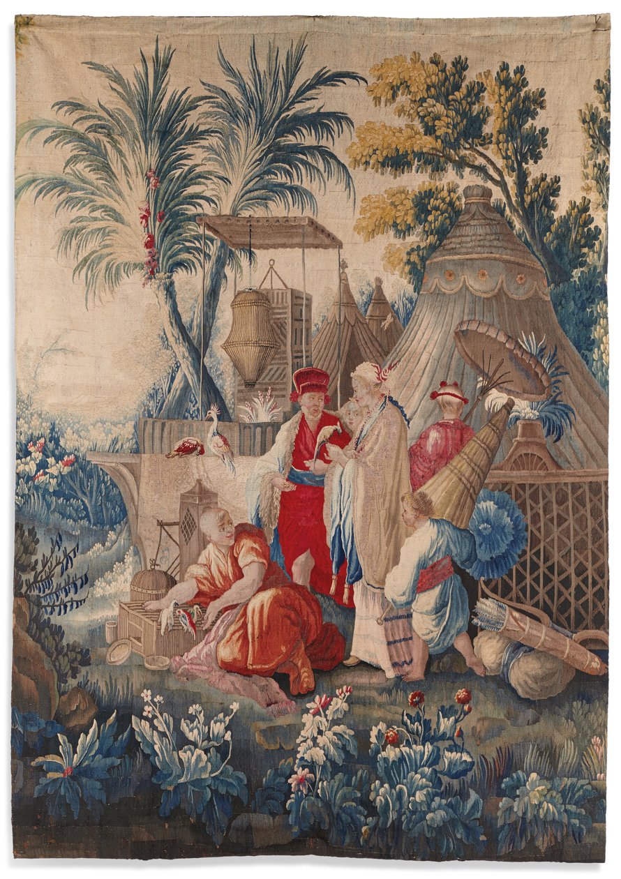 路易十六织锦“ aux Chinoiserie”，奥布森，18世纪晚期 作者 弗朗索瓦·布歇