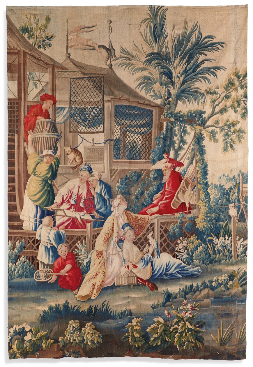路易十六织锦“ aux Chinoiserie”，奥布森，18世纪晚期 作者 弗朗索瓦·布歇