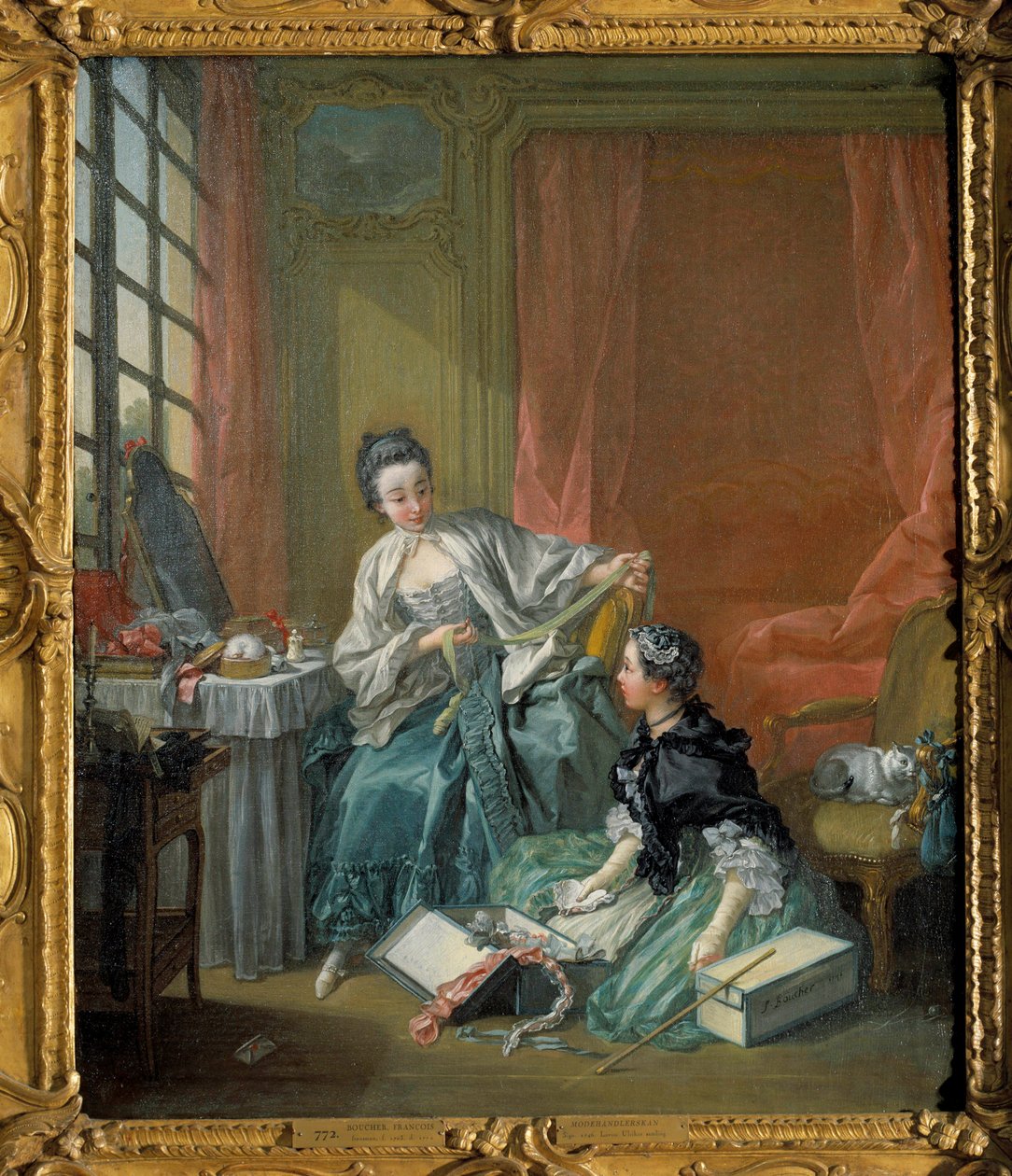 时尚商人 画家：弗朗索瓦-布歇（1703-1770）。1746.斯德哥尔摩。国家博物馆 作者 弗朗索瓦·布歇