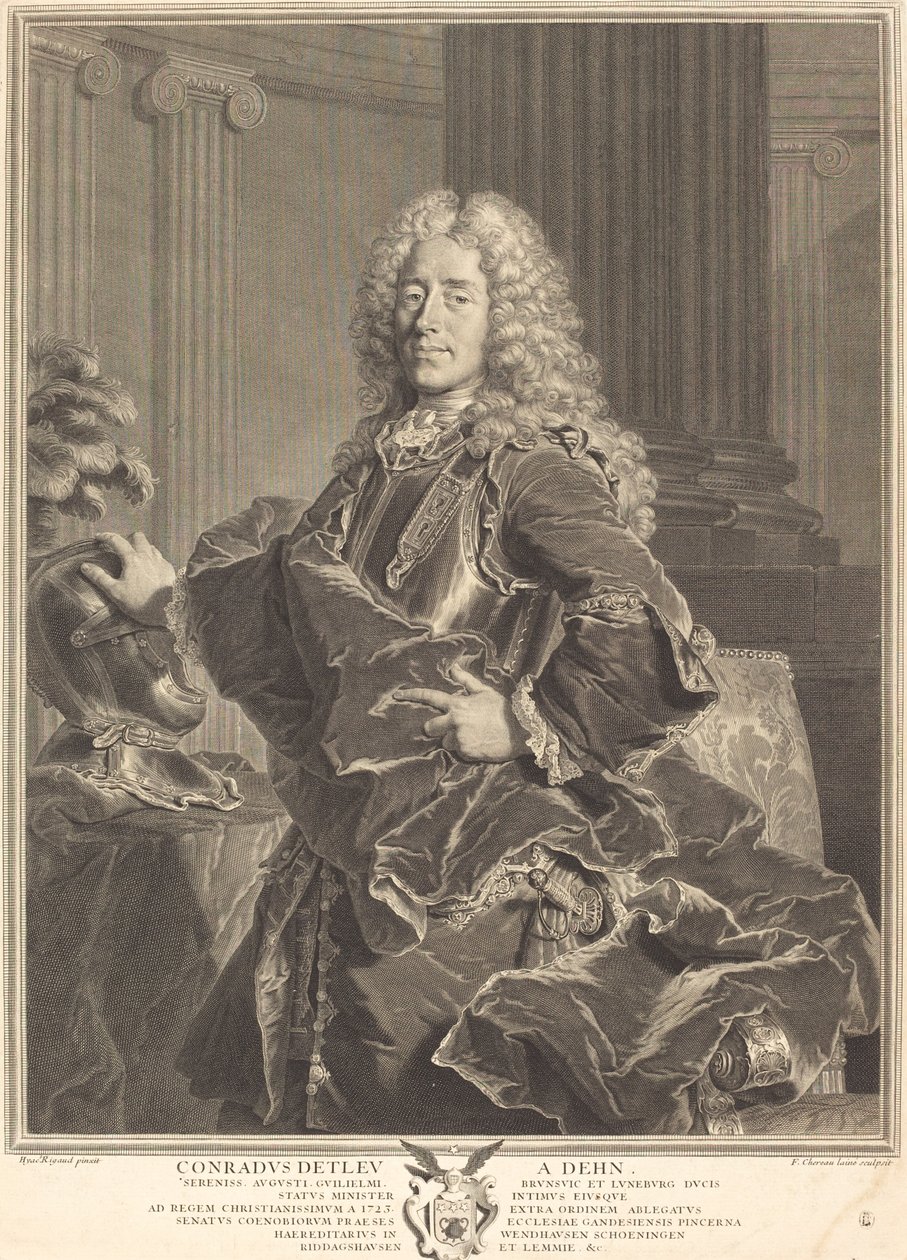 康拉德斯-德特勒乌-冯-德恩 作者 弗朗索瓦·舍罗一世追随 Hyacinthe Rigaud
