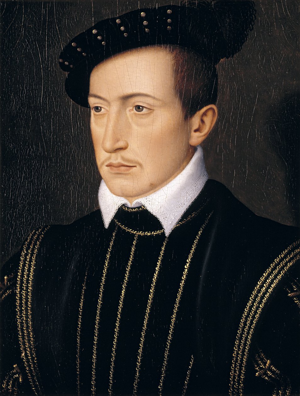 Guy XVIII，Comte de Laval，c.1540（橡木板上的油） 作者 弗朗索瓦·克鲁埃