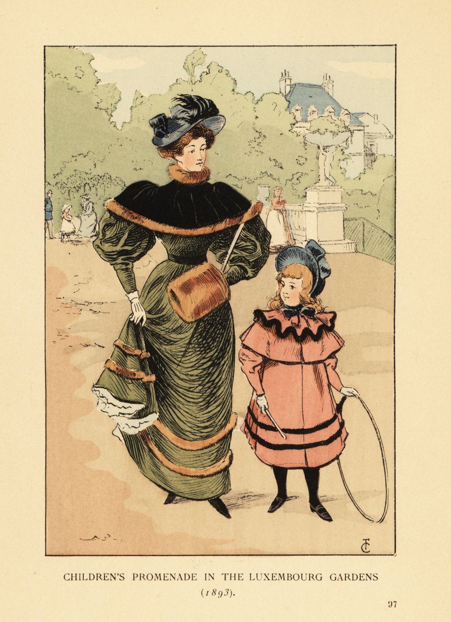 1893 年卢森堡花园的儿童长廊 作者 弗朗索瓦·库本（FrançoisCourboin）