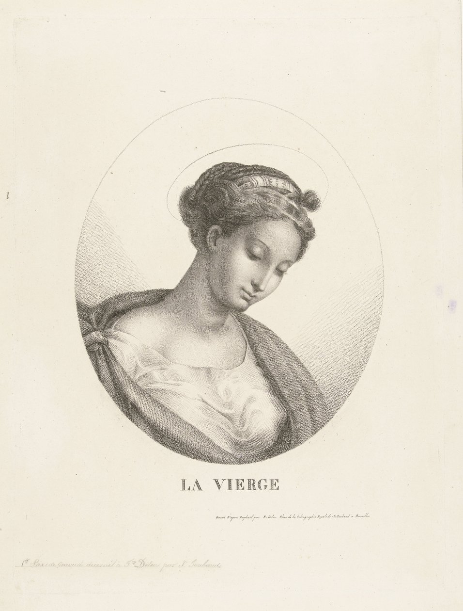 椭圆形玛丽亚半身像
La Vierge（物品上的标题） 作者 弗朗索瓦·德勒