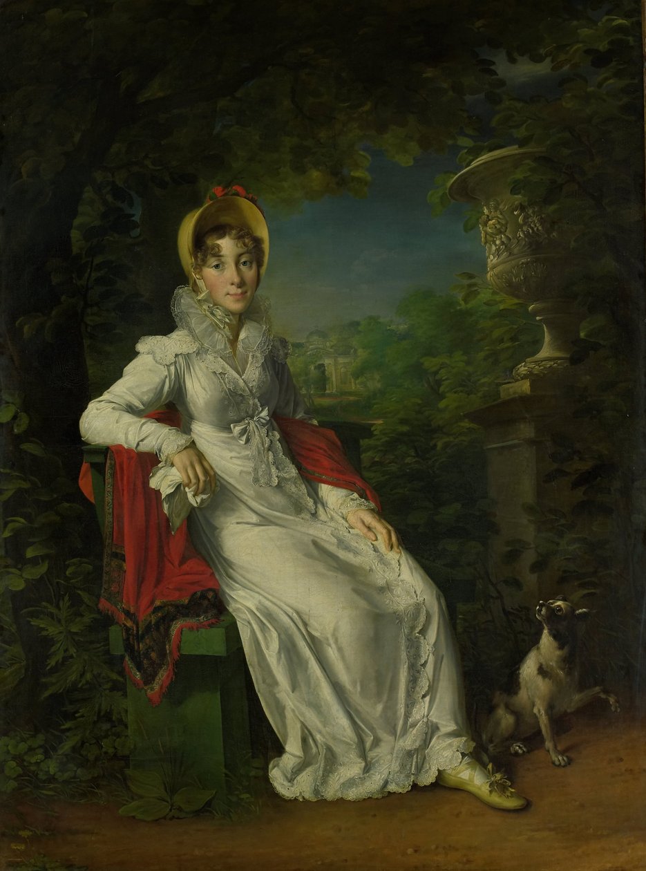 西西里的卡罗琳娜-费迪南-路易莎（Carolina Ferdinanda Louisa of Sicily，1798-1870 年）。贝里公爵夏尔-斐迪南的妻子，在布洛涅森林的巴加泰勒公园（巴黎附近）。 作者 弗朗索瓦·杰拉德