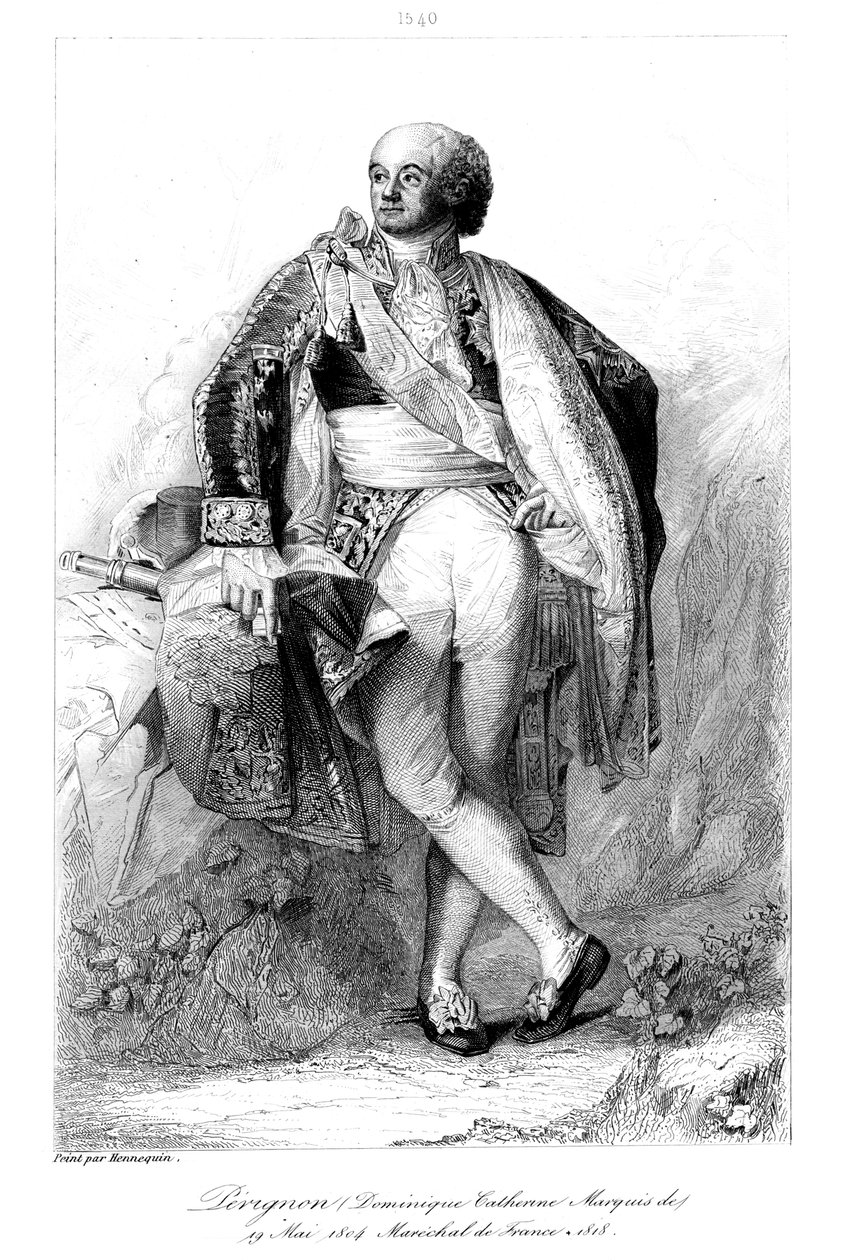 多米尼克·凯瑟琳·佩里侬（Dominique Catherine Perignon）1754-1818年，格林纳德侯爵和法国元帅，1839年。 作者 弗朗索瓦·皮格特