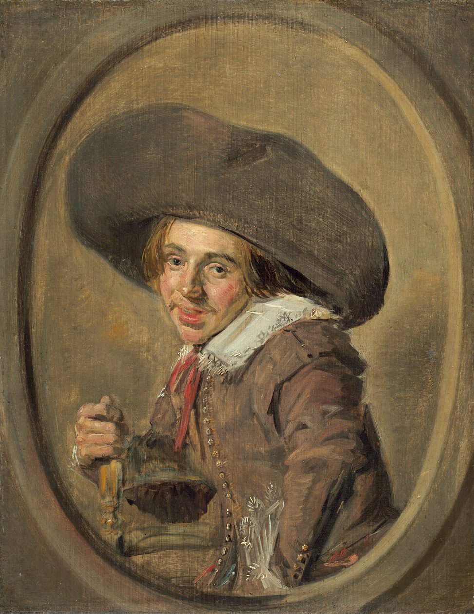 一个大帽子的一个年轻人 作者 弗兰斯·哈尔斯（Frans Hals）