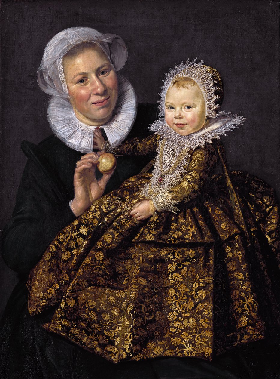 带着孩子的护士 作者 弗兰斯·哈尔斯（Frans Hals）