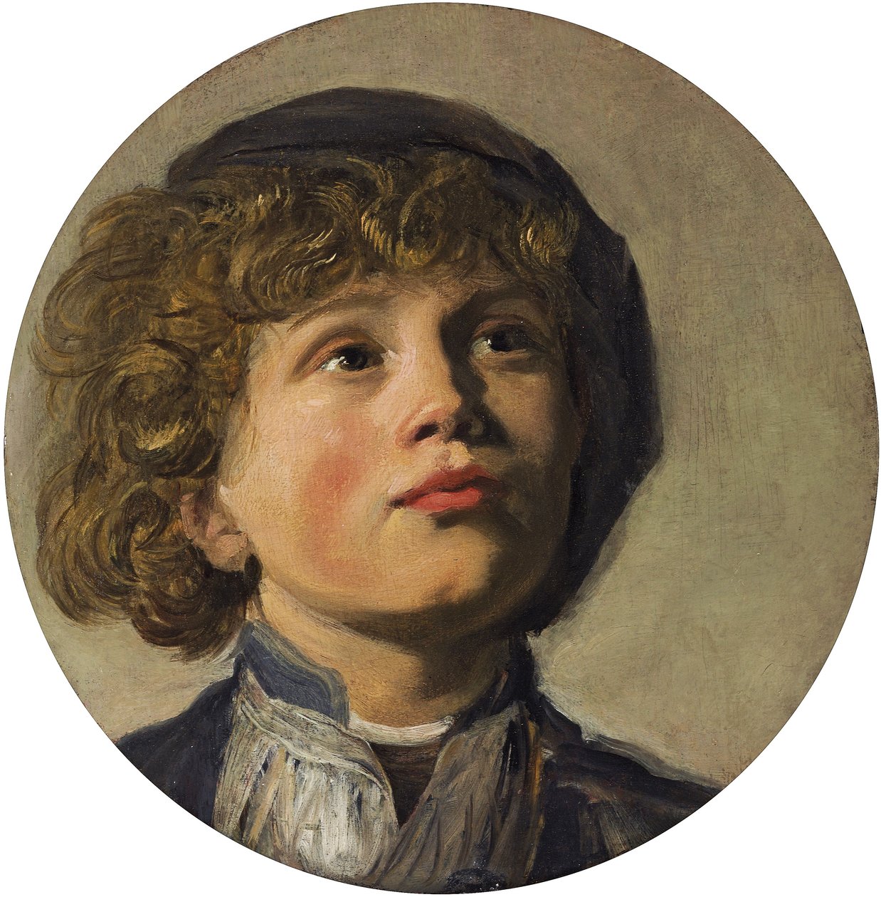 一个男孩的头-一个男孩的肖像 作者 弗兰斯·哈尔斯（Frans Hals）
