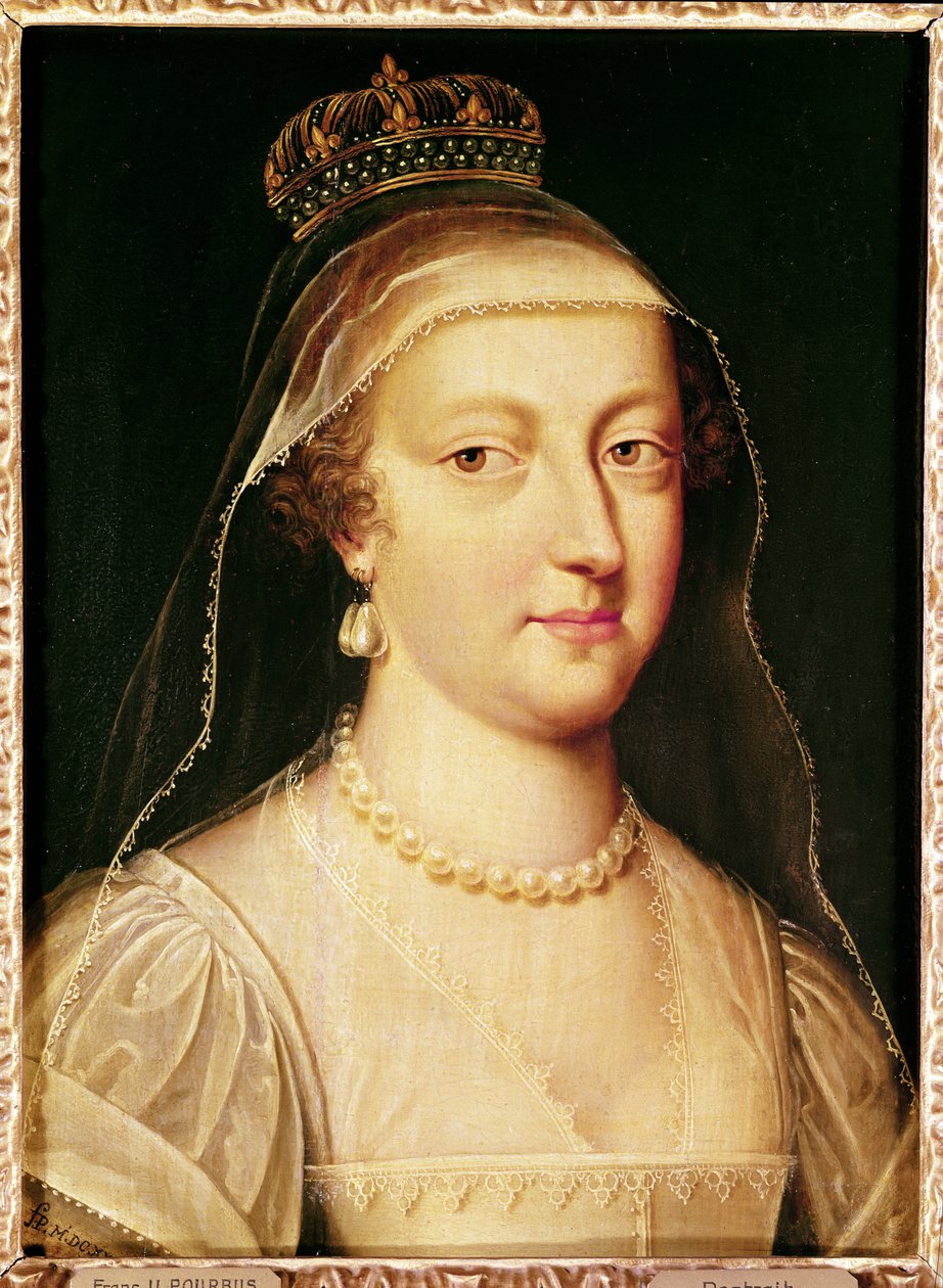 奥地利的安妮（1601-66），西班牙的Infanta，法国女王和纳瓦拉的肖像 作者 弗朗斯·波布斯